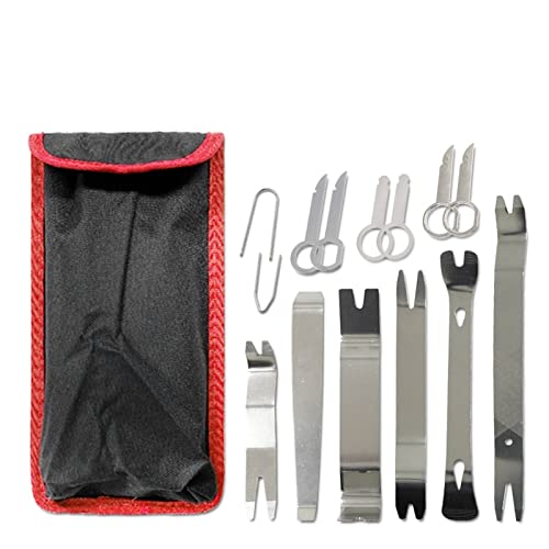Werkzeugsatz Werkzeug-Kit für Entfernen von Autoverkleidungen für Armaturenbrett-Türverkleidungen, Radio-Audio-Befestigungen Werkzeugkasten für zu Hause (Color : Red Set PRO)