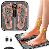 EMS Fußmassagegerät,Faltbares und Tragbares Elektrisches Fußmassagegerät zur Durchblutungs-und Muskelschmerzlinderung,Fußmassagegerät Elektrisch,8 Modi und 19 Intensitäten(Charging Type)