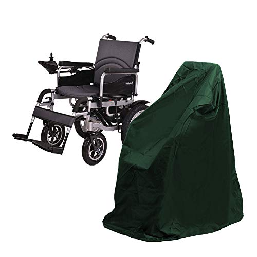 Rollstuhl Schutzhülle, Winddicht Und UV Beständig Oxford Rollstuhl Tasche Rollstuhltasche Hinten Wasserdicht Rollstuhl Rucksack Aufbewahrungstasche Für Rollstuhl Griffe (Grün)