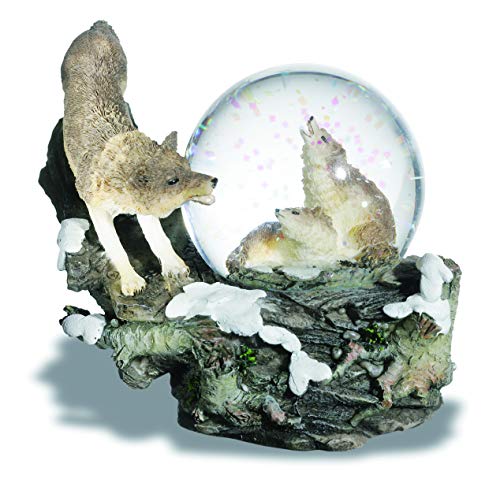 Impexit Schneekugel Wolf mit Figur aus Kunstharz 11/13/10 cm (c)