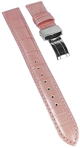 Ersatzband 18mm Casio Oceanus Ladies Uhrenarmband aus Leder rosa OCW-10LA
