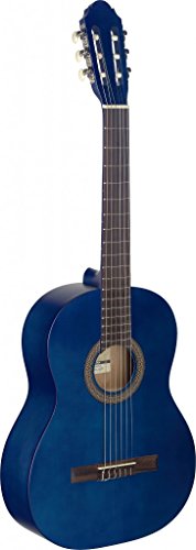 Stagg C440 Klassische Gitarre - Schwarz Gitarre Volle Größe blau