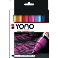 Marabu YONO Marker-Set – Rundspitze – 12 x 1,5–3 mm