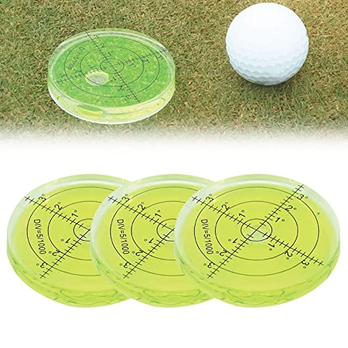 TMXM Golfball-Marker, runde Blase – Pro-Putt-Green-Lesegerät – hochpräzise Golf-Putting-Trainingshilfe mit ebenem Winkel – Putt-Golfball-Marker für Golf (3 Stück)