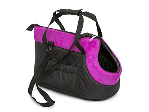 Hobbydog R1TORCRS17 Dog/Cat Carry Bag Black/Pink