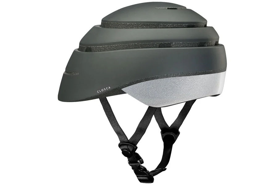 Closca Helmet Loop/Faltbarer Fahrrad- und/oder Rollerhelm, Unisex für Erwachsene (schwarz/reflektierende, L)