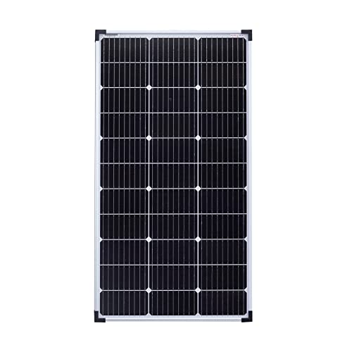 enjoy solar PERC Mono 100W 12V 9-Busbars (9BB) 166 * 166mm Monokristallines Solarpanel ideal für Wohnmobil, Gartenhäuse, Boot