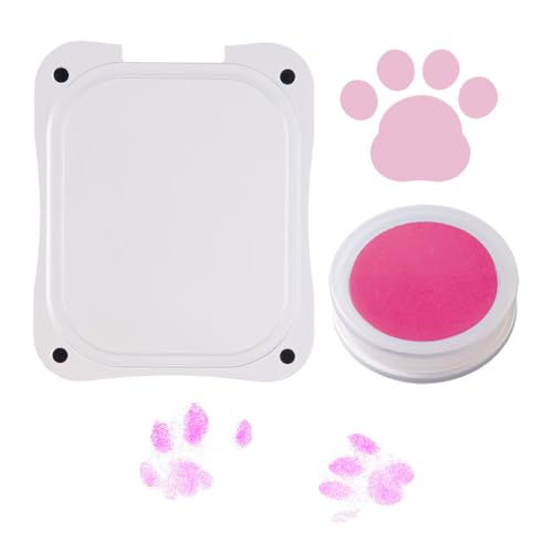 Artline Petatti Stempelkissen für Pfotenabdruck, 9,5 x 7,4 cm, Rosa, Hundepfotenabdruck-Set, Katzenpfotenabdruck-Set, sicher und sauber, DIY