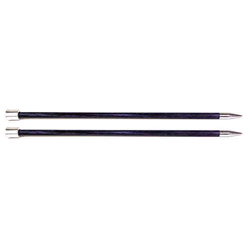 KnitPro Royale: Stricknadeln, einseitig, 35 cm x 6,5 mm, Birkenholz, Messing, Mehrfarbig, 35 x 0.65 x 0.65 cm