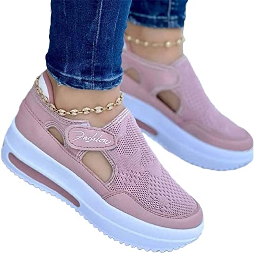2022 Spring Sneakers Women Casual Breathable Sport Shoes, Casual Shoes Womens Spring and Summer Woven Breathable Casual Mesh Shoes
