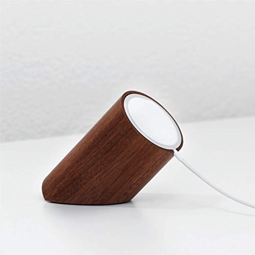 Rolling Square Desk Stand Kompatibel mit MagSafe (Ladegerät Nicht mit inbegriffen) - Solid Wood