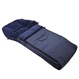 BAMBINIWELT Winterfußsack (108cm) für Jogger Buggy Schlitten FLEECE UNI (Marine)