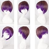 cos wig Lolita wig universal long curly straight short hair multi color:PL-241 light brown purple (male)