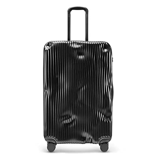 PRUJOY Von der Fluggesellschaft zugelassenes Handgepäck, Handgepäckkoffer mit Aluminiumrahmen und Spinnerrädern, großes aufgegebenes Gepäck (A 24 inches)