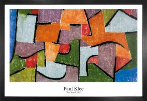 1art1 Paul Klee Poster und MDF-Rahmen - Über Land, 1937 (91 x 61cm)