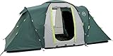 Coleman Spruce Falls 4 Zelt, 4 Personen Kuppelzelt mit nachtschwarzer Schlafkabine, 4 Mann Familienzelt, wasserdicht WS 4.500 mm, einheitsgröße, grün/grau