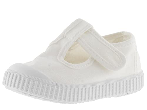 victoria Unisex Baby 1915 Sandalia Lona Tintada Velcro Sneaker, Weiß (Blanco 20), 22 EU