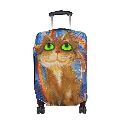 ALAZA Katze und Reflexion Gepäckabdeckung Für 22-24 Zoll Koffer Spandex Reise-Schutz