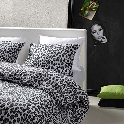 DayDream bedwear Panter Bettbezüge Grau, Baumwolle, 240 x 200/220 cm