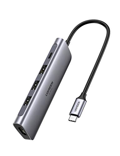 UGREEN USB C Adapter HDMI USB-C Hub HDMI 4K kompatibel mit MacBook Pro 16" 2019, MacBook Air 2020, iPad Pro 2020 2018, Surface Pro 7, Surface Go, USB C Hub mit USB 3.0, HDMI, Power Delivery