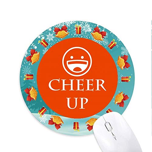 Happy Expressive Happy Positiv Mousepad Round Rubber Mouse Pad Weihnachtsgeschenk
