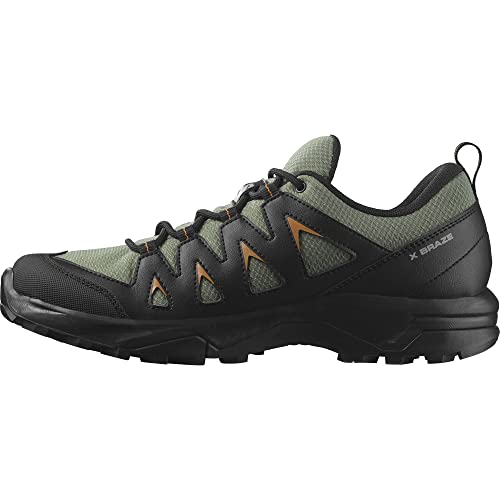 Salomon Herren X BRAZE Gore-TEX Hiking Shoe, Deep Lichen Green/Black/Marmalade, 42 EU