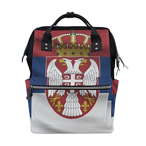 Serbia Flag Mommy Bags Muttertasche Reiserucksack Windeltasche Tagesrucksack Windeltasche für Babypflege