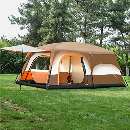 Wasserdichtes Instant-Zelt für 4–6 Personen, Familien-Kabinenzelte, 2 Räume, tragbare Instant-Zelte mit abnehmbarem Regendach, automatisches Zelt für Camping, Wandern, Bergsteigen