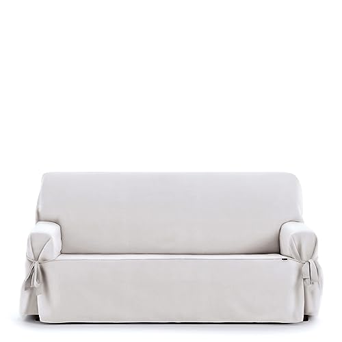 Eysa Universal-Sofabezug, verstellbar, mit Bändern, Oriente, 3-Sitzer, Farbe 00/Weiß
