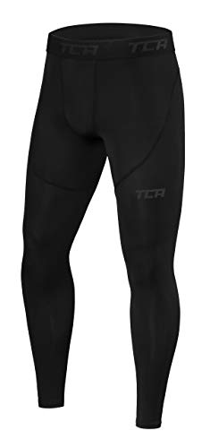 TCA Herren Pro Performancance Leggings, Kompressionshose, Sporthose, Lang - Schwarz, S