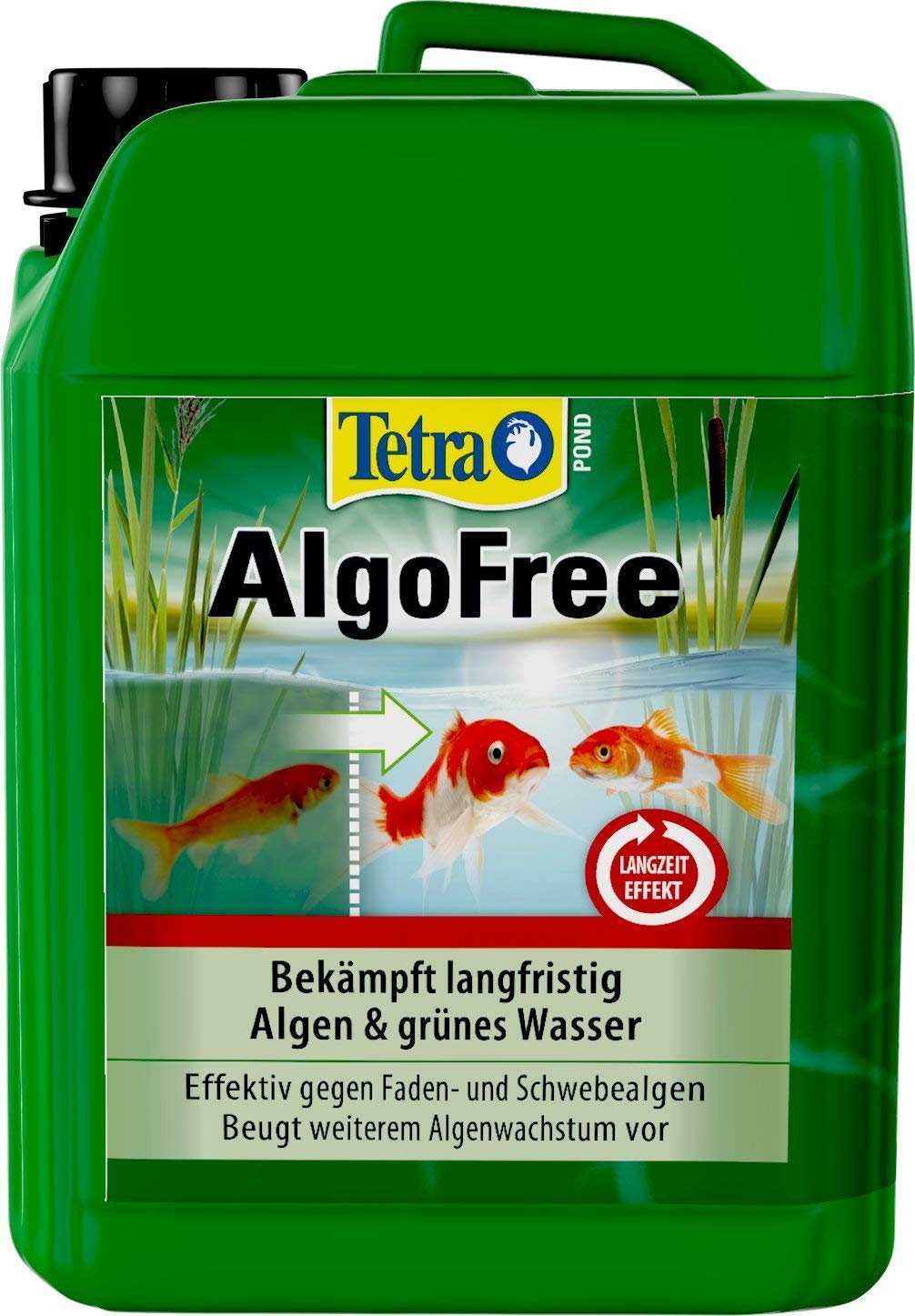 Tetra Pond AlgoFree Schwebealgen- und Fadenalgenvernichter, bekämpft langfristig grünes Wasser im Gartenteich, 3 L