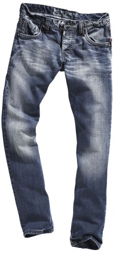 Timezone Textil Herren Jeans Normaler Bund Fergus 3401 real Blue 26-5345, Gr. 29/32, Blau (real Blue 3401)