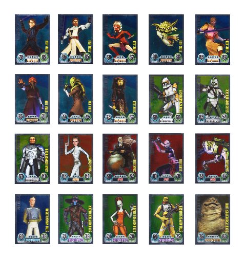 Star Wars Force Attax Einzelkarten-Set mit allen 20 Star Karten deutsch