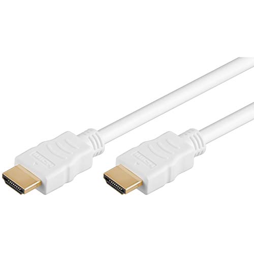 PremiumCord 4K High Speed ​​HDMI + Ethernet Kabel 15 m, Kompatibel mit Video 4K 2160p, FULL HD 1080p, Deep Color, 3D, ARC, HDR, 3x geschirmt, 10,2Gbps, vergoldete Anschlüsse, weiß