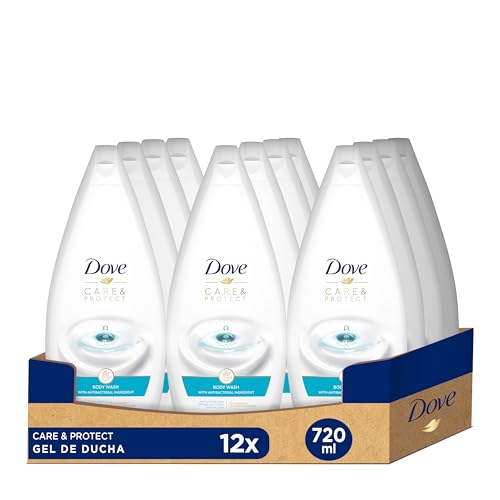 Dove Duschgel für trockene Haut Pflege und Schutz Flasche, 12 x 720 ml