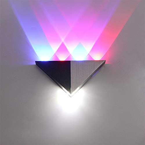 AIRUI Dreieck Wandleuchten Innen Wohnzimmer LED Wandlampe Nach Oben Und Unten Modern Aluminium Wandbeleuchtung Für Schlafzimmer Flur Korridor Treppe,ColorfulLight-5W