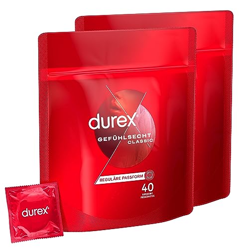 Durex Kondome Gefühlsecht, 1er Pack (1 x 80 Stück)