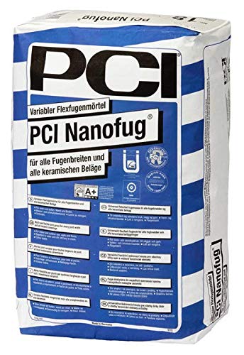 PCI Nanofug Variabler Flexfugenmörtel 15 kg - 20 weiß - Innen, Außen, Boden oder Wand - Für alle Fugenbreiten