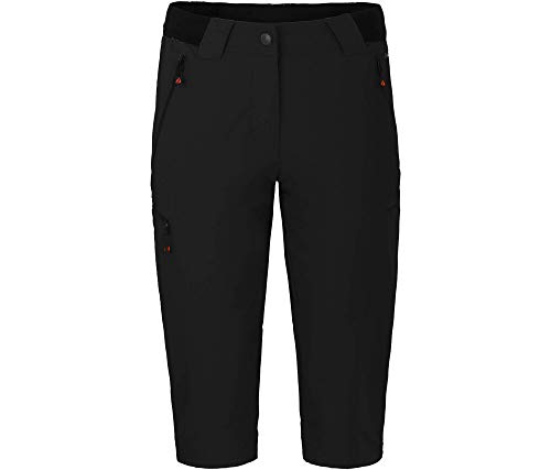 Bergson VIDAA Comfort Capri (Slim) | leichte 3/4 Damen Wanderhose, Black [900], 40 - Damen