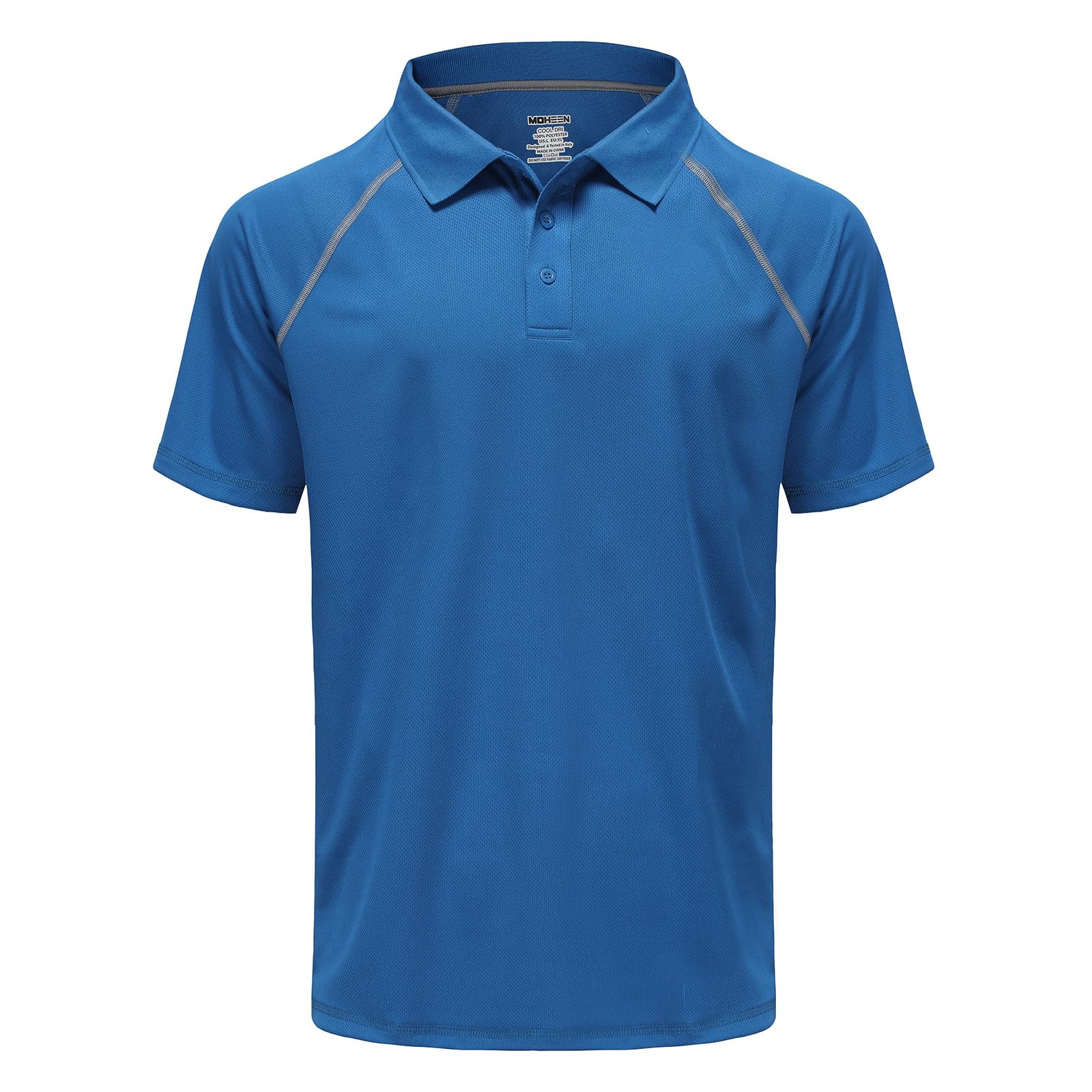 MOHEEN Herren Poloshirt/Funktionsshirt in Übergrößen M bis 4XL - für Sport Freizeit und Arbeit (Blau,5XL)