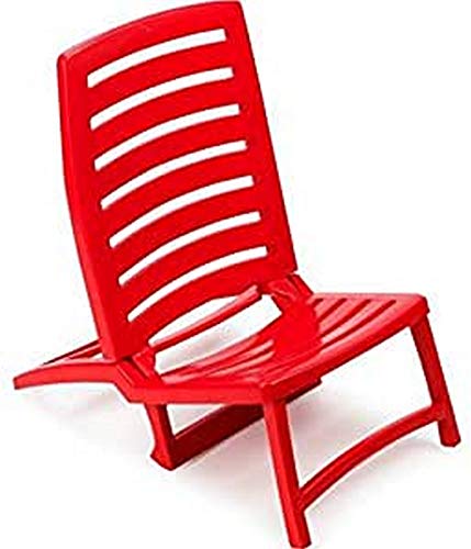 IPAE-PROGARDEN Klappstuhl Strandstuhl Farbe Rot - Modell Rio