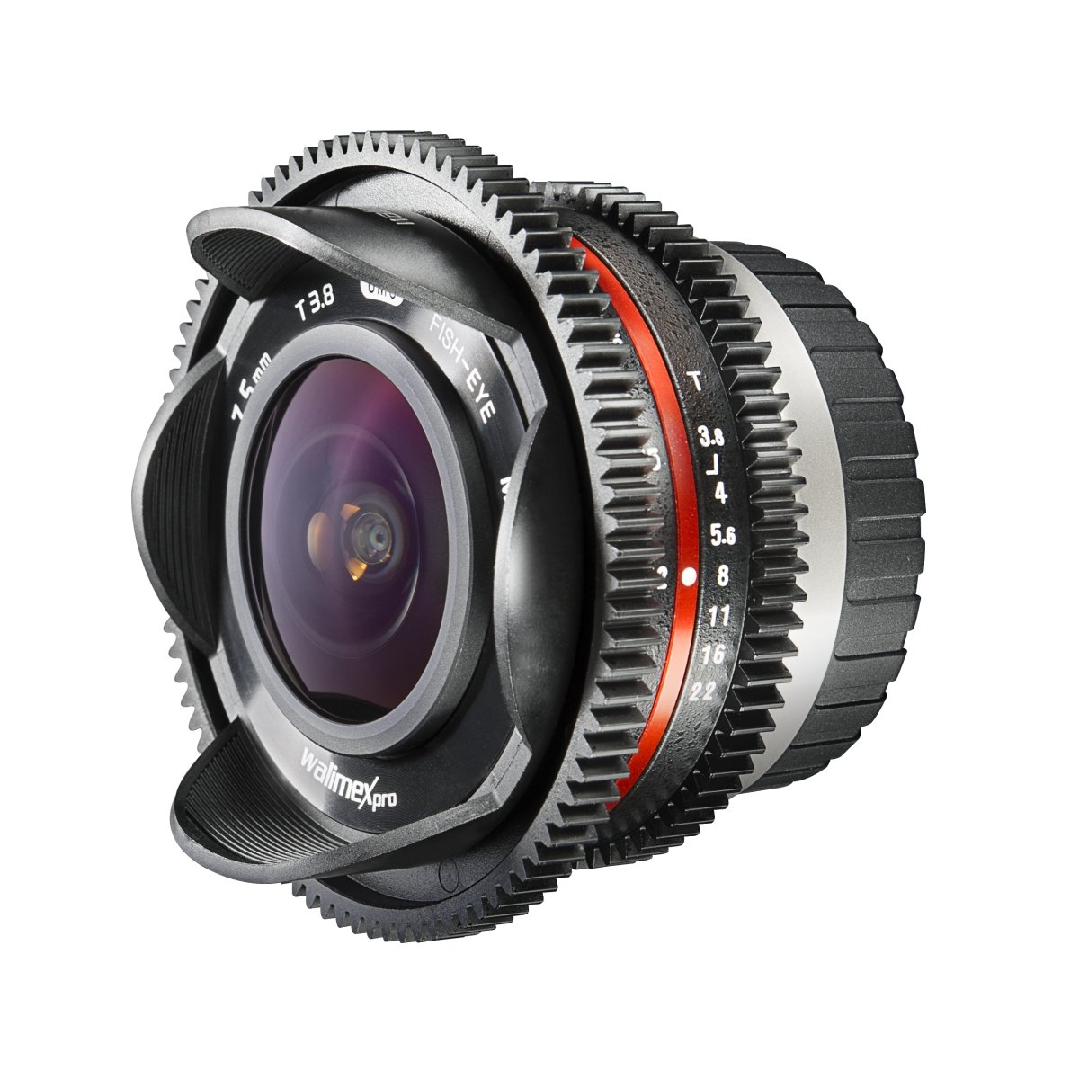 Walimex Pro 7,5mm 1:3,8 VCSC Fish-Eye Foto/Video Objektiv für Micro Four Thirds Objektivbajonett schwarz (manueller Fokus, für APS-C Sensor gerechnet, UMC vergütete Glaslinsen, feste Gegenlichtblende)