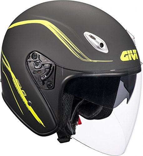 Givi HPS 20.6 Jet-Helm-Fiberglas Grafik, Neon Gelb Schwarz, S