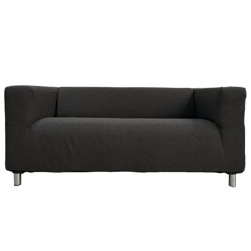 Dorian Home Sofabezug Klippan, elastisch, Bezug für Sofa, bequem zu montieren, kratzfest, maschinenwaschbar, bügelfrei (Asche)