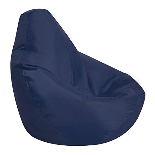 STTC Sitzsack Abdeckung aus Wasserdicht Oxford, Outdoorer Sitzsack Bezug Wechselbezug für birnenförmigen Sitzsack, Ohne Füllstoff,Dark Blue,75x85cm