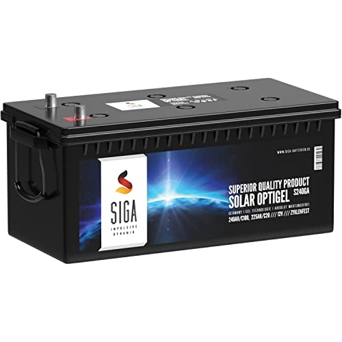 SIGA Blei-Akku 12V 240Ah Gel Akku Gel-Batterie Bootsbatterie Wohnmobil Batterie Solarbatterie Versorgerbatterie ersetzt 230Ah 220Ah