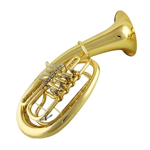 Professionelles Euphonium 4-Tasten-Flachtasten-Euphonium-Basshorn-Band Für Erwachsene, Das Blechblasinstrument Mit Mundstück Spielt
