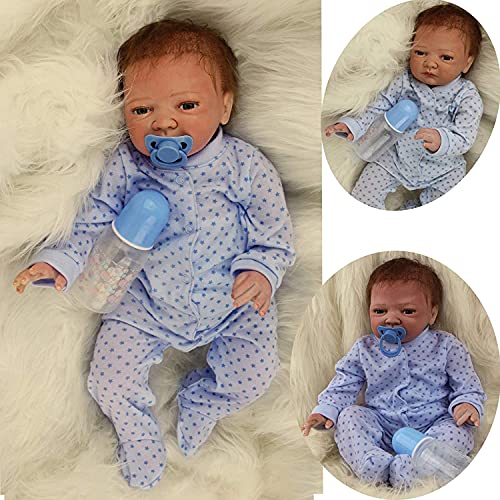 ZIYIUI Reborn Baby 20zoll/50cm Schöne Weiches Silikon Lebensechte Puppen Reborn Baby Junge Handgemacht Kinderspielzeug(Reborn Puppe)