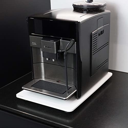coolina PREMIUM Gleitbrett Rollbrett Gleiter für Kaffeevollautomat - passend für Siemens EQ Serie - aus Acryl Weiß