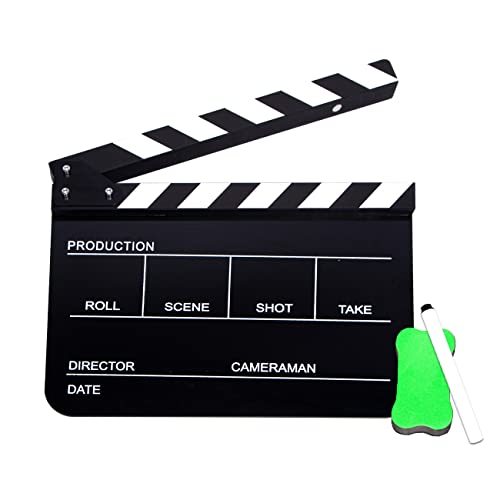 ® Acryl Clap Klappen Filmklappe Film Movie Action Szene Slate 30 x 24 cm